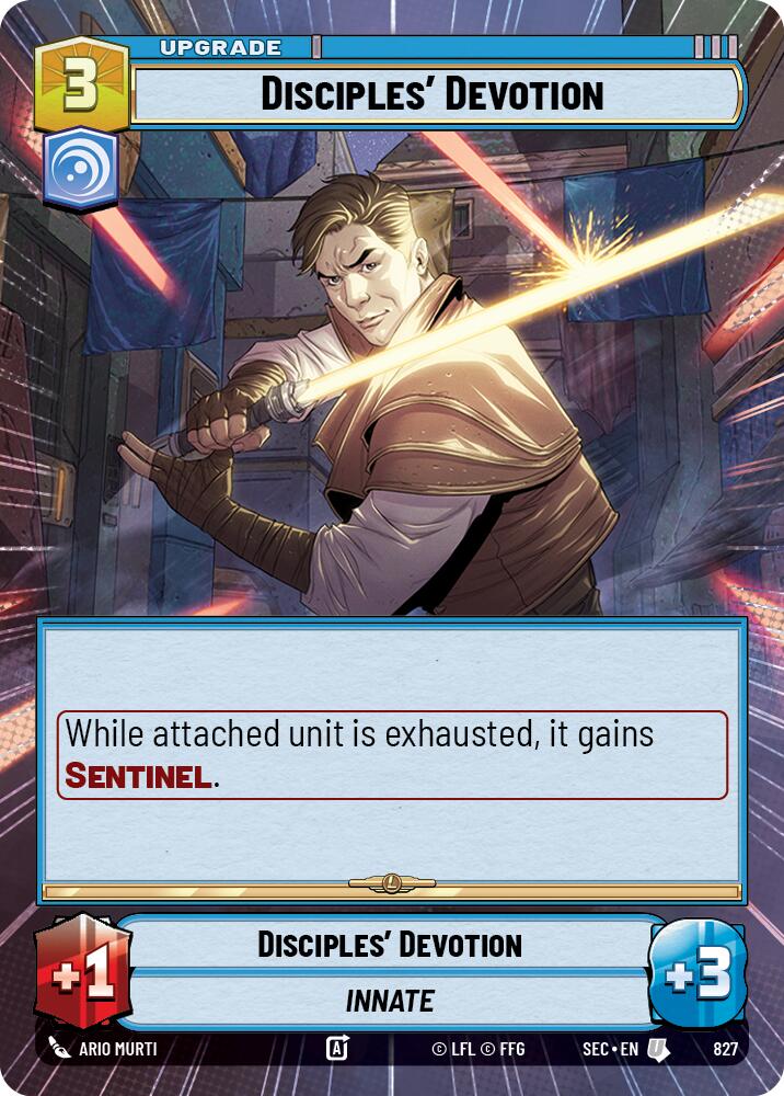 Disciples' Devotion (827) (Hyperspace Foil) (827) [Secrets of Power] | Cards and Coasters CA