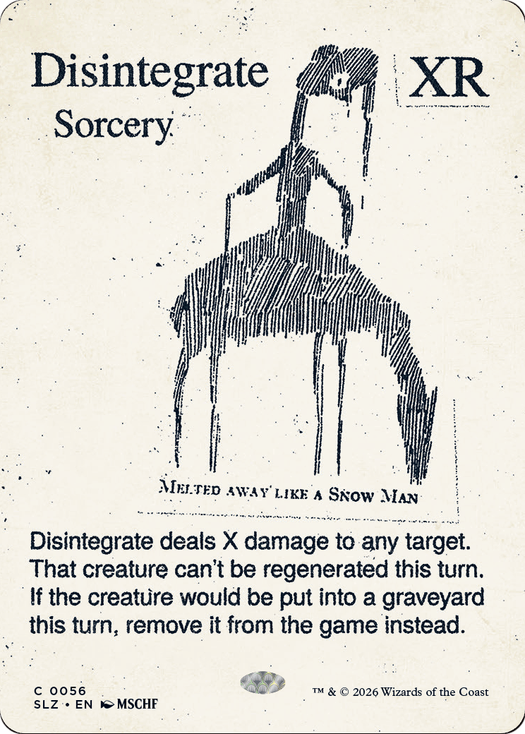 Disintegrate (0056) [Secret Lair x MSCHF: The Zeta Set] | Cards and Coasters CA
