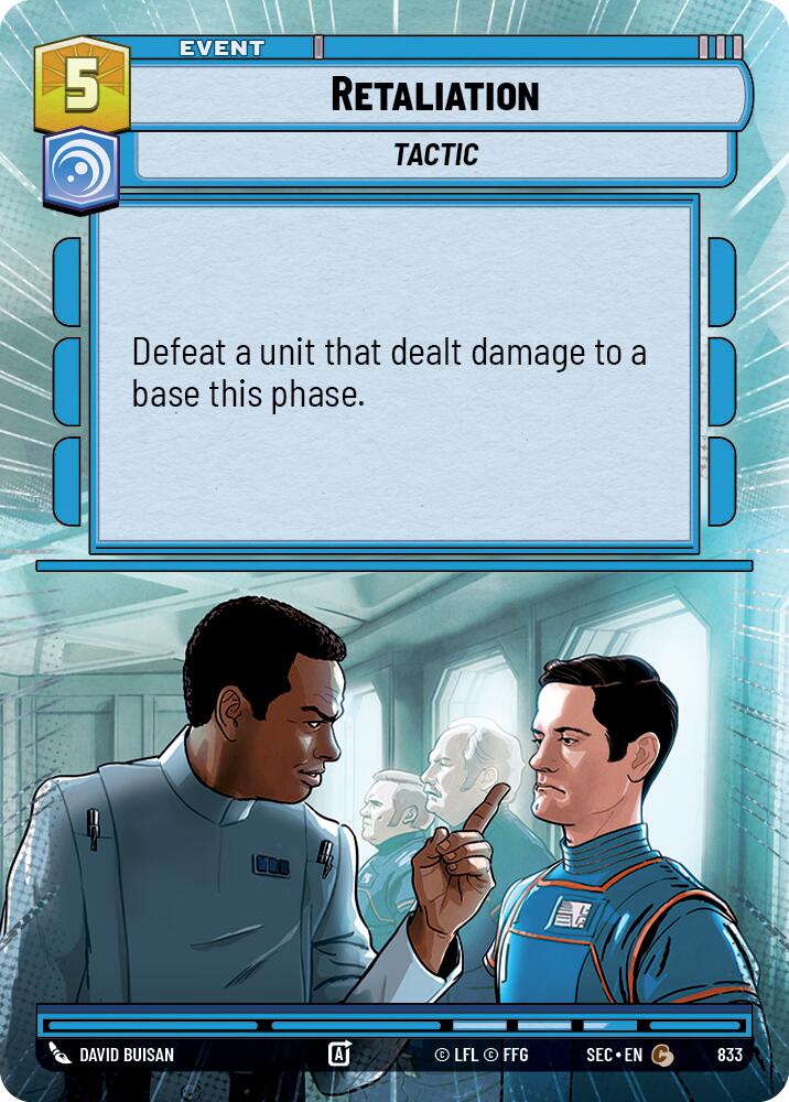 Retaliation (833) (Hyperspace Foil) (833) [Secrets of Power] | Cards and Coasters CA