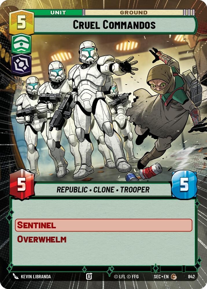 Cruel Commandos (842) (Hyperspace Foil) (842) [Secrets of Power] | Cards and Coasters CA
