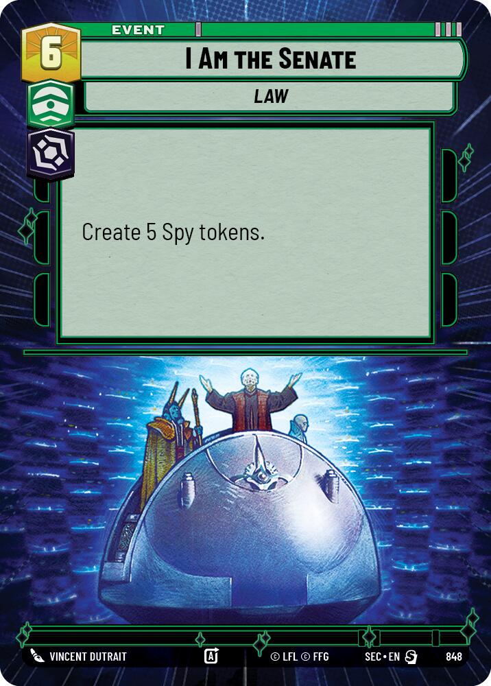 I Am the Senate (848) (Hyperspace Foil) (848) [Secrets of Power] | Cards and Coasters CA