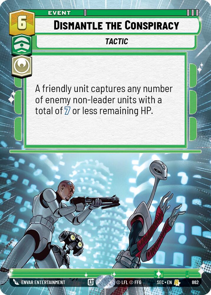 Dismantle the Conspiracy (862) (Hyperspace Foil) (862) [Secrets of Power] | Cards and Coasters CA