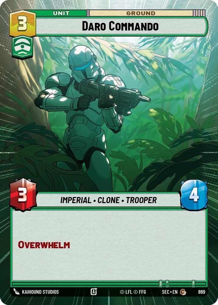 Daro Commando (869) (Hyperspace Foil) (869) [Secrets of Power] | Cards and Coasters CA