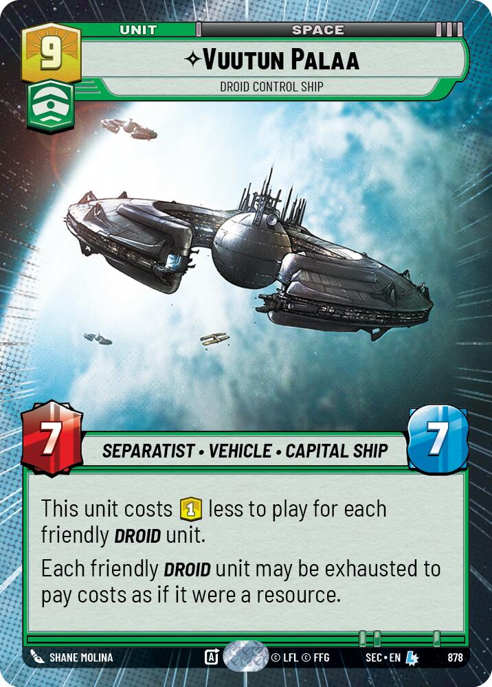 Vuutun Palaa - Droid Control Ship (Hyperspace Foil) (878) (878) [Secrets of Power] | Cards and Coasters CA