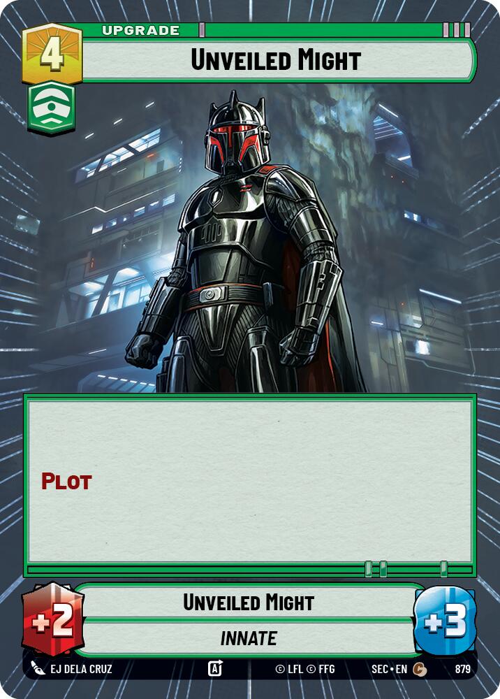 Unveiled Might (879) (Hyperspace Foil) (879) [Secrets of Power] | Cards and Coasters CA