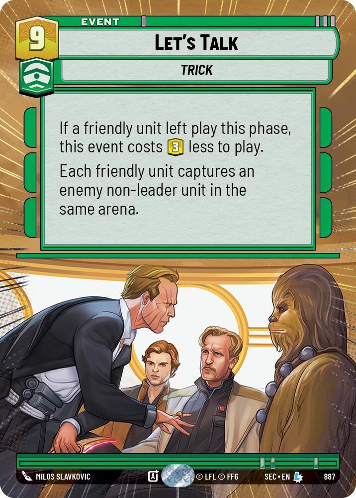 Let's Talk (887) (Hyperspace Foil) (887) [Secrets of Power] | Cards and Coasters CA