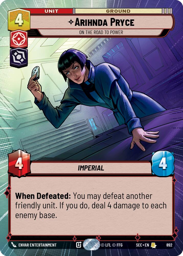 Arihnda Pryce - On the Road to Power (Hyperspace Foil) (892) (892) [Secrets of Power] | Cards and Coasters CA