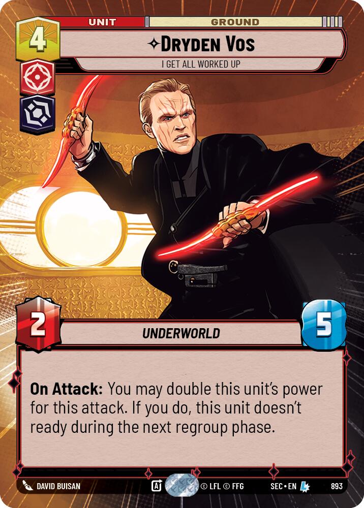 Dryden Vos - I Get All Worked Up (Hyperspace Foil) (893) (893) [Secrets of Power] | Cards and Coasters CA
