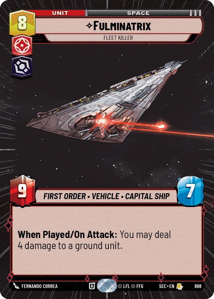 Fulminatrix - Fleet Killer (Hyperspace Foil) (898) (898) [Secrets of Power] | Cards and Coasters CA