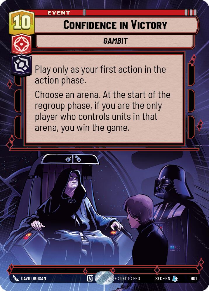 Confidence in Victory (901) (Hyperspace Foil) (901) [Secrets of Power] | Cards and Coasters CA
