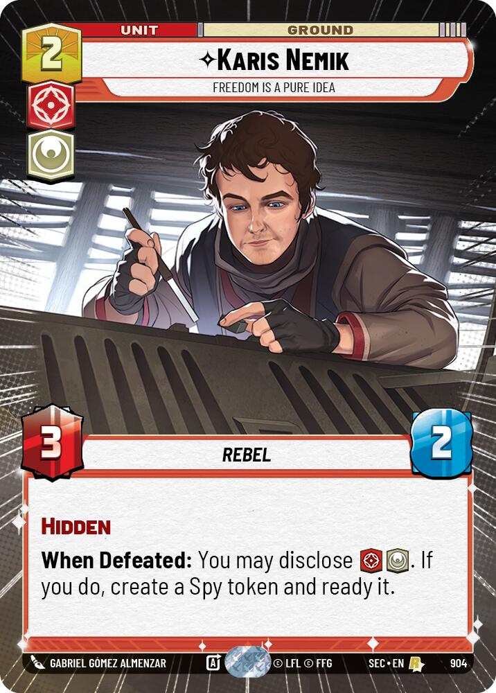 Karis Nemik - Freedom is a Pure Idea (Hyperspace Foil) (904) (904) [Secrets of Power] | Cards and Coasters CA
