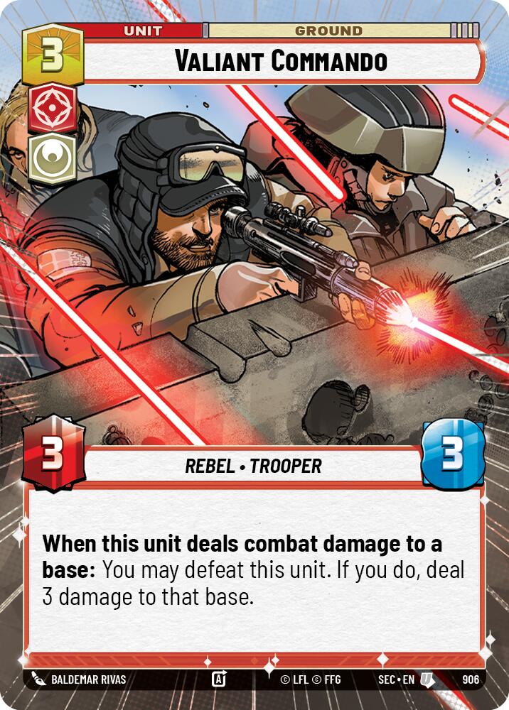 Valiant Commando (906) (Hyperspace Foil) (906) [Secrets of Power] | Cards and Coasters CA