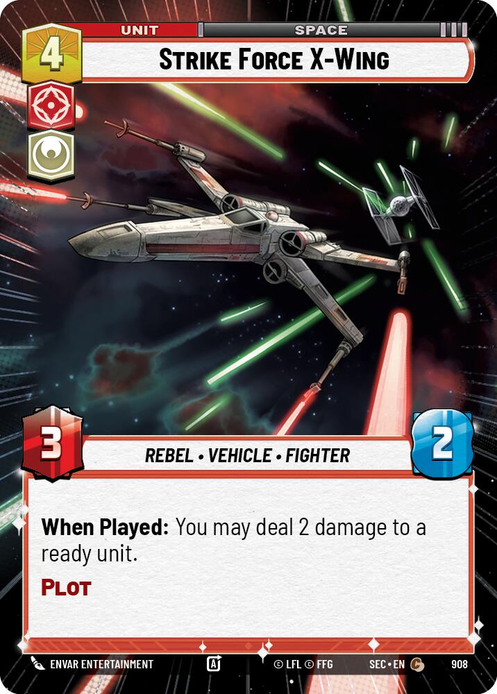 Strike Force X-Wing - Wing (908) (Hyperspace Foil) (908) (908) [Secrets of Power] | Cards and Coasters CA