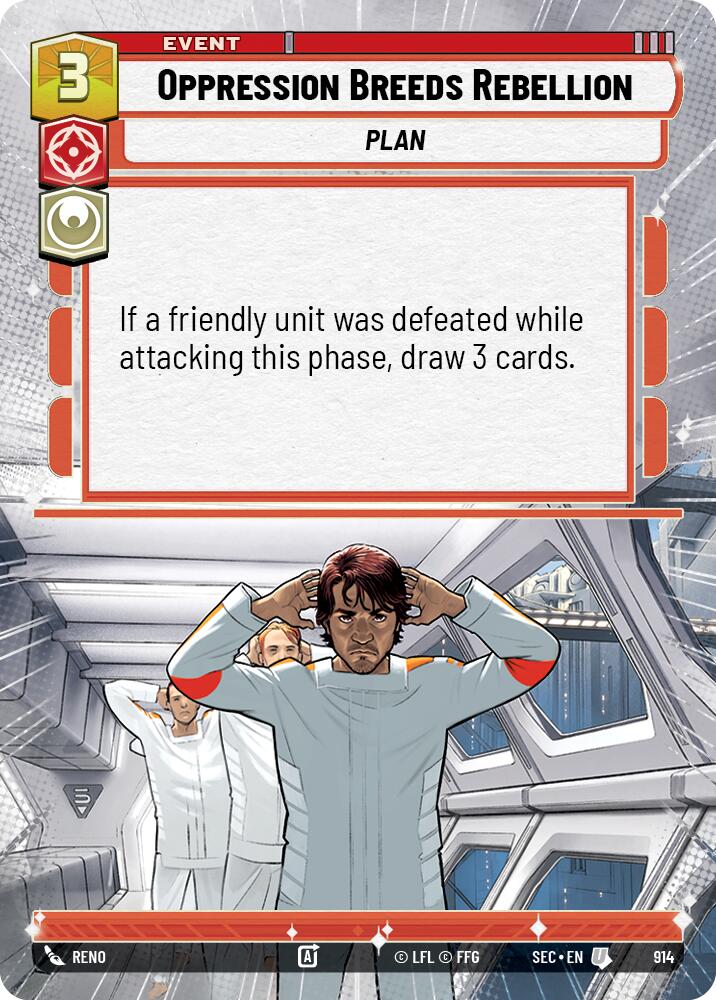 Oppression Breeds Rebellion (914) (Hyperspace Foil) (914) [Secrets of Power] | Cards and Coasters CA