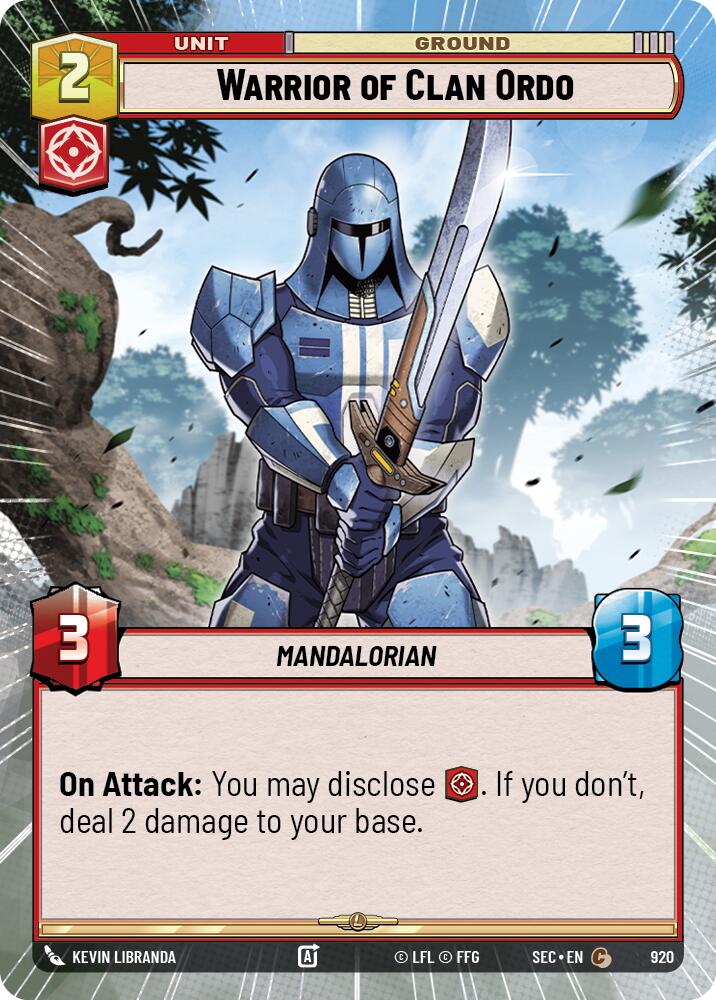 Warrior of Clan Ordo (920) (Hyperspace Foil) (920) [Secrets of Power] | Cards and Coasters CA