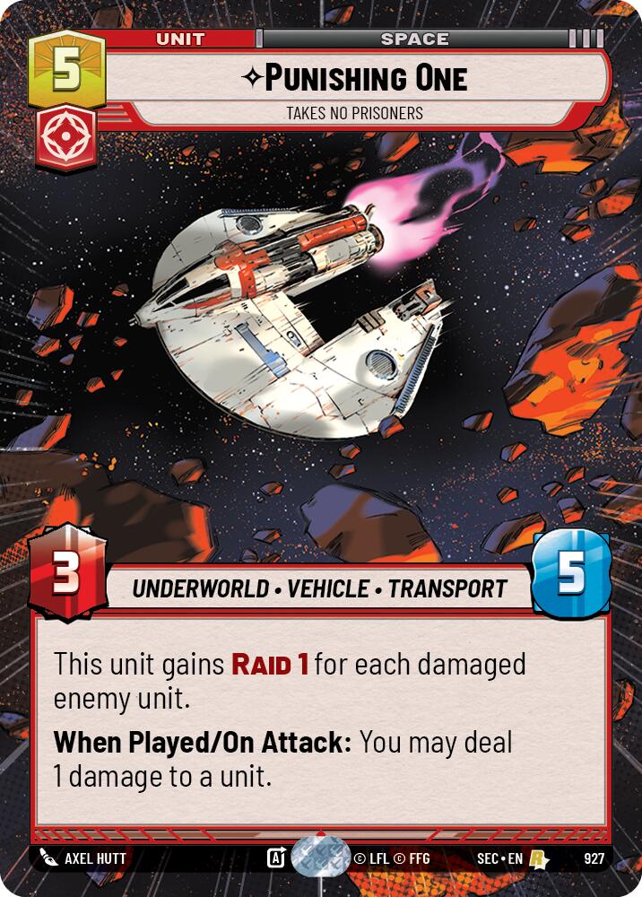 Punishing One - Takes No Prisoners (Hyperspace Foil) (927) (927) [Secrets of Power] | Cards and Coasters CA