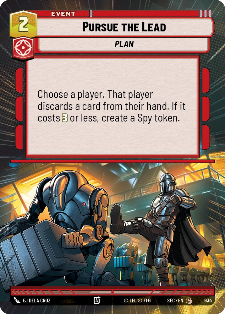 Pursue the Lead (934) (Hyperspace Foil) (934) [Secrets of Power] | Cards and Coasters CA