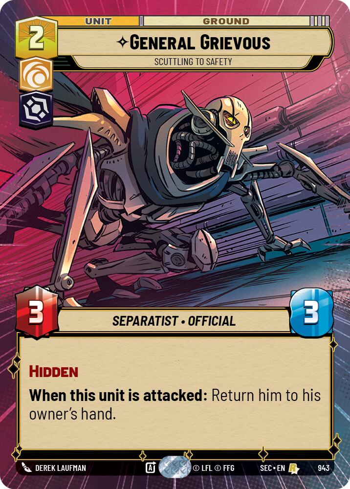 General Grievous - Scuttling to Safety (Hyperspace Foil) (943) (943) [Secrets of Power] | Cards and Coasters CA