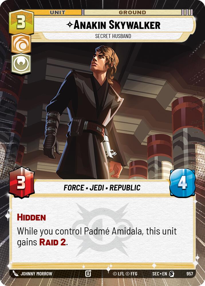 Anakin Skywalker - Secret Husband (Hyperspace Foil) (957) (957) [Secrets of Power] | Cards and Coasters CA