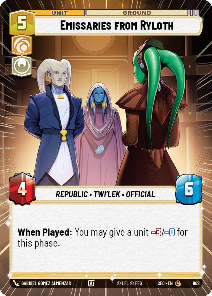 Emissaries from Ryloth (962) (Hyperspace Foil) (962) [Secrets of Power] | Cards and Coasters CA
