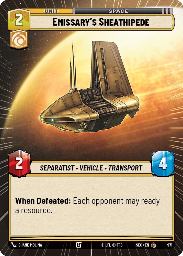Emissary's Sheathipede (971) (Hyperspace Foil) (971) [Secrets of Power] | Cards and Coasters CA