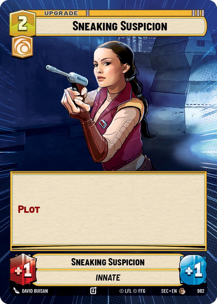 Sneaking Suspicion (982) (Hyperspace Foil) (982) [Secrets of Power] | Cards and Coasters CA