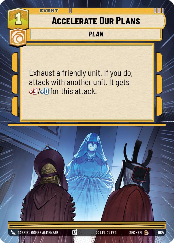 Accelerate Our Plans (984) (Hyperspace Foil) (984) [Secrets of Power] | Cards and Coasters CA