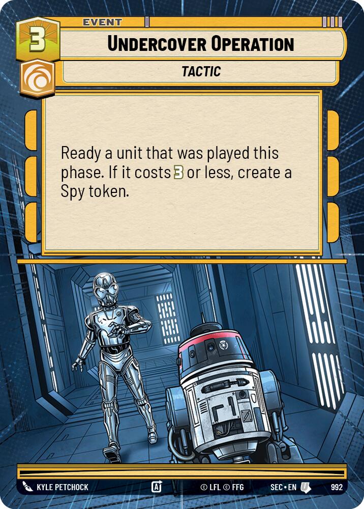 Undercover Operation (992) (Hyperspace Foil) (992) [Secrets of Power] | Cards and Coasters CA