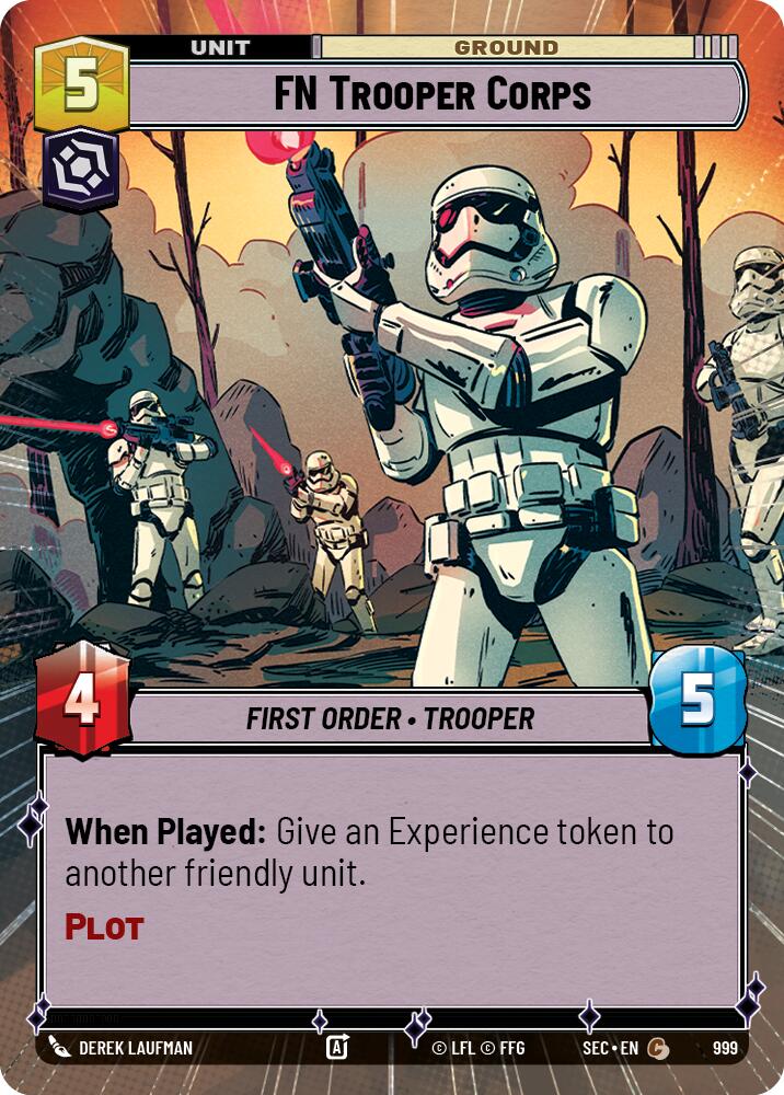 FN Trooper Corps (999) (Hyperspace Foil) (999) [Secrets of Power] | Cards and Coasters CA