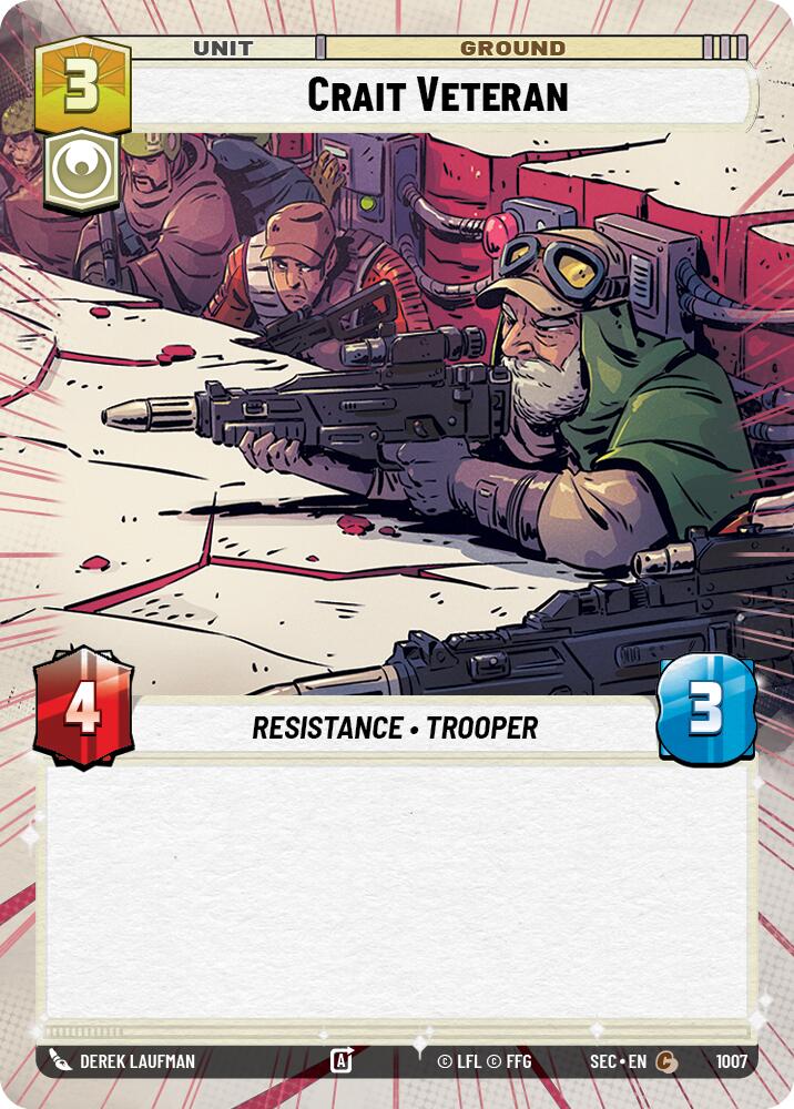 Crait Veteran (1007) (Hyperspace Foil) (1007) [Secrets of Power] | Cards and Coasters CA