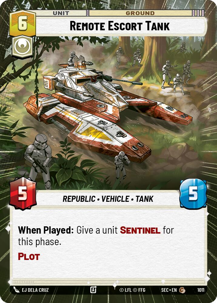 Remote Escort Tank (1011) (Hyperspace Foil) (1011) [Secrets of Power] | Cards and Coasters CA