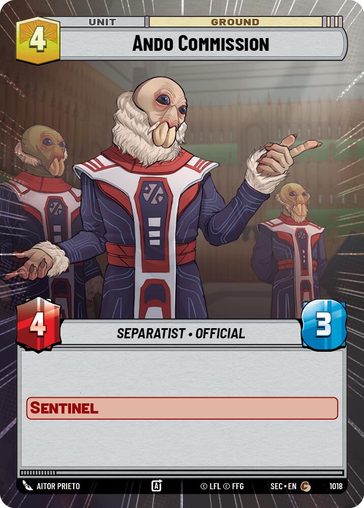 Ando Commission (1018) (Hyperspace Foil) (1018) [Secrets of Power] | Cards and Coasters CA