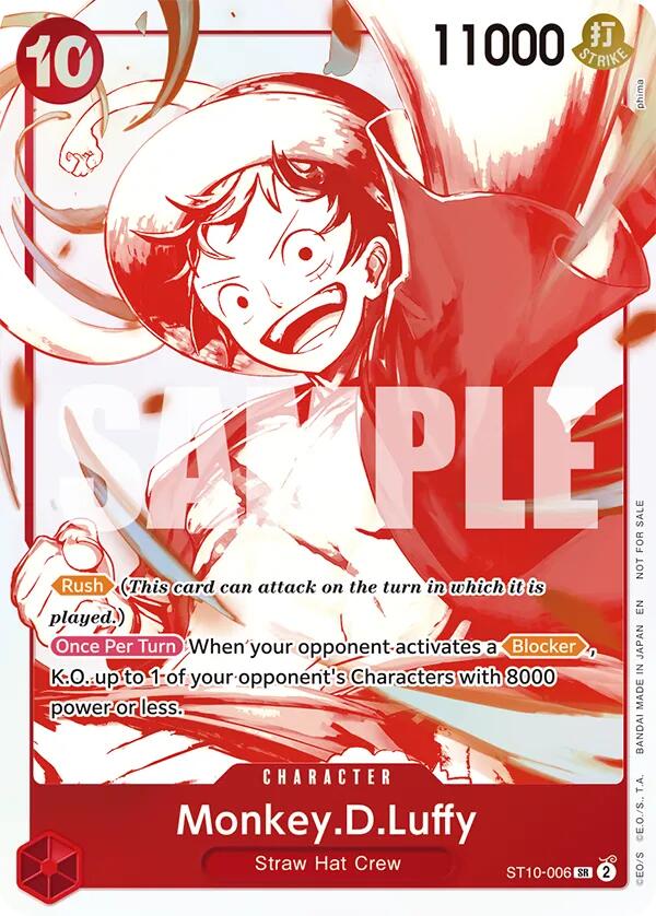 Monkey.D.Luffy (ST10-006) (3rd Anniversary Treasure Campaign Pack) [One Piece Promotion Cards] | Cards and Coasters CA