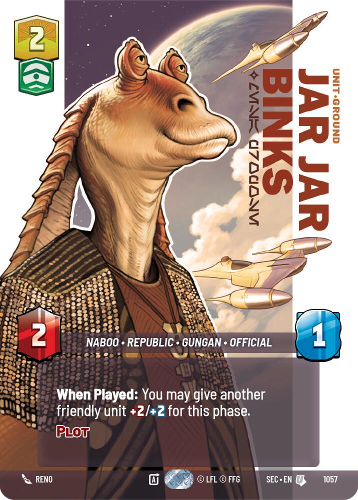 Jar Jar Binks - Mesa Propose (Prestige) (1057) (1057) [Secrets of Power] | Cards and Coasters CA