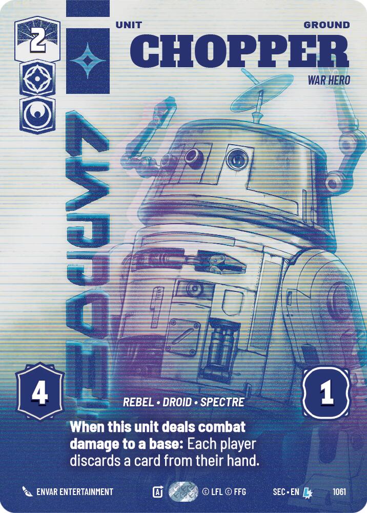 Chopper - War Hero (Prestige) (1061) (1061) [Secrets of Power] | Cards and Coasters CA