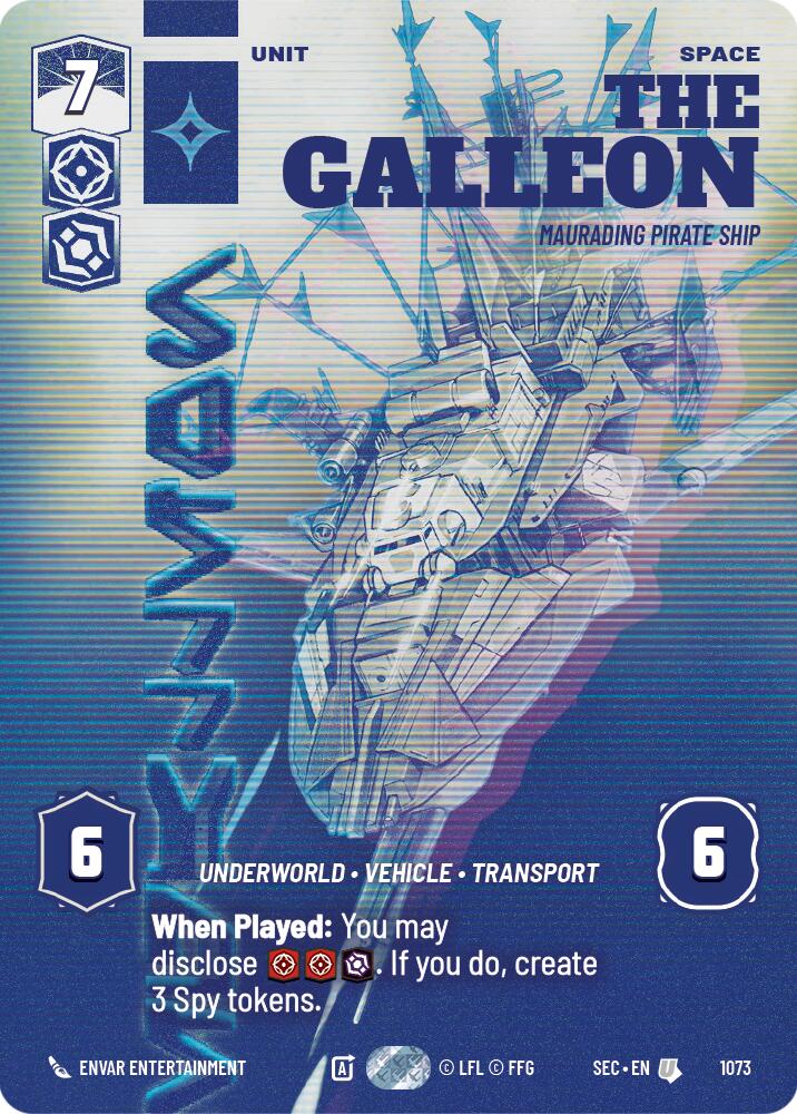 The Galleon - Marauding Pirate Ship (Prestige) (1073) (1073) [Secrets of Power] | Cards and Coasters CA