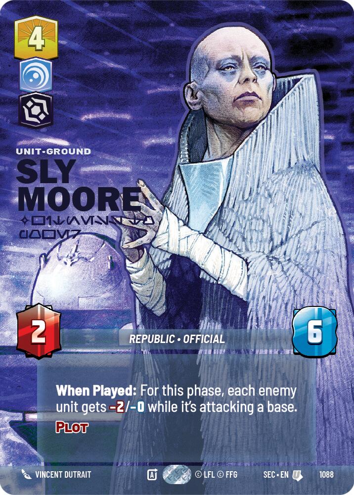 Sly Moore - Witness to Power (Prestige Foil) (1088) (1088) [Secrets of Power] | Cards and Coasters CA