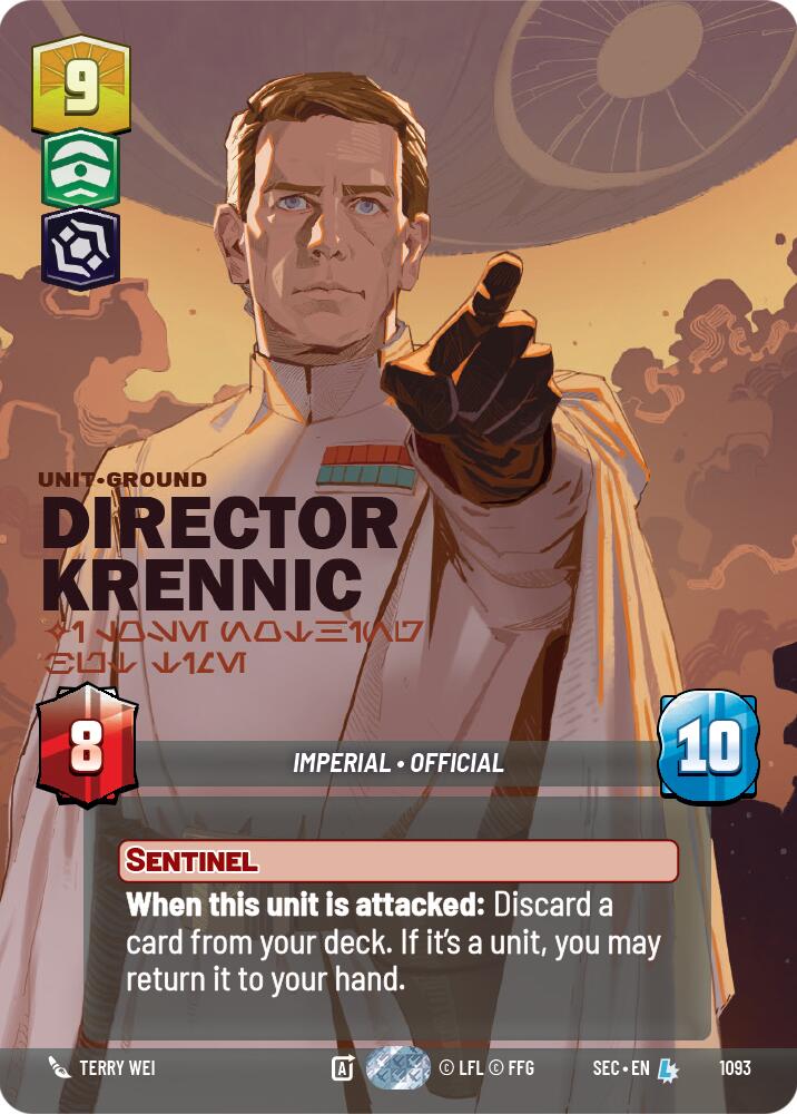 Director Krennic - I Lose Nothing But Time (Prestige Foil) (1093) (1093) [Secrets of Power] | Cards and Coasters CA