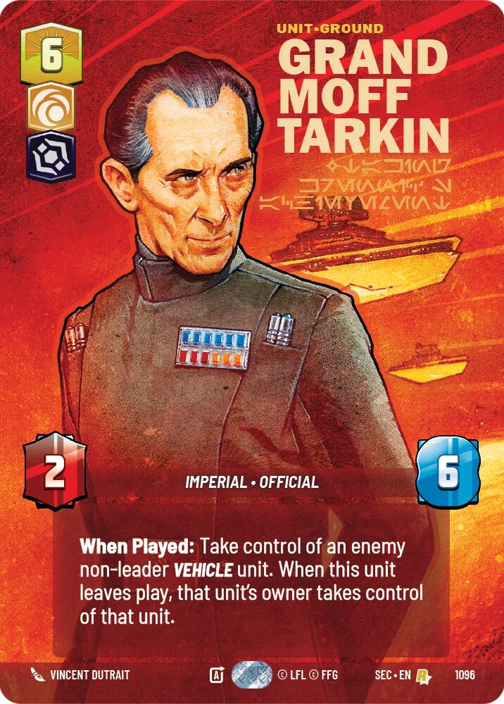 Grand Moff Tarkin - Taking Krennic's Achievement (Prestige Foil) (1096) (1096) [Secrets of Power] | Cards and Coasters CA