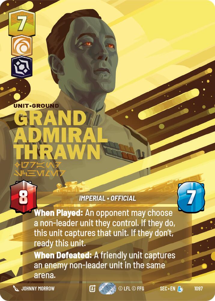 Grand Admiral Thrawn - Grand Schemer (Prestige Foil) (1097) (1097) [Secrets of Power] | Cards and Coasters CA