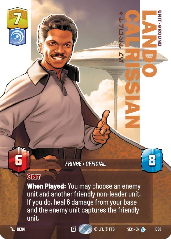 Lando Calrissian - Trust Me (Prestige Foil) (1098) (1098) [Secrets of Power] | Cards and Coasters CA