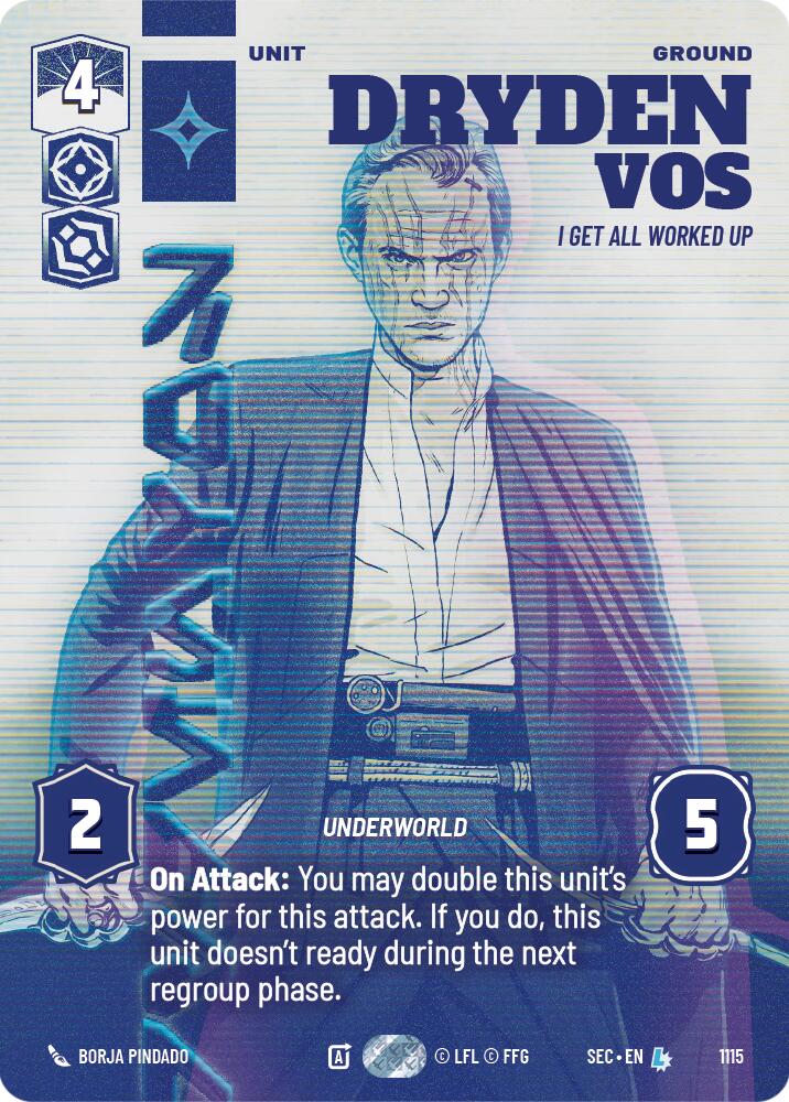 Dryden Vos - I Get All Worked Up (Prestige Foil) (1115) (1115) [Secrets of Power] | Cards and Coasters CA