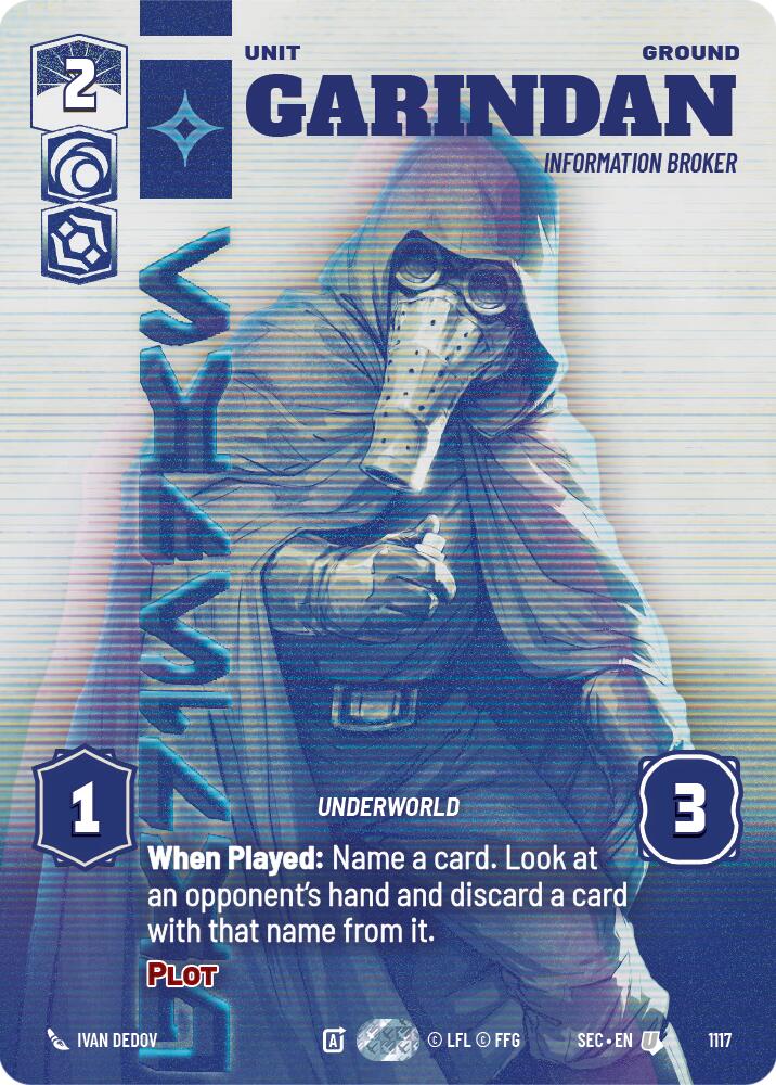 Garindan - Information Broker (Prestige Foil) (1117) (1117) [Secrets of Power] | Cards and Coasters CA