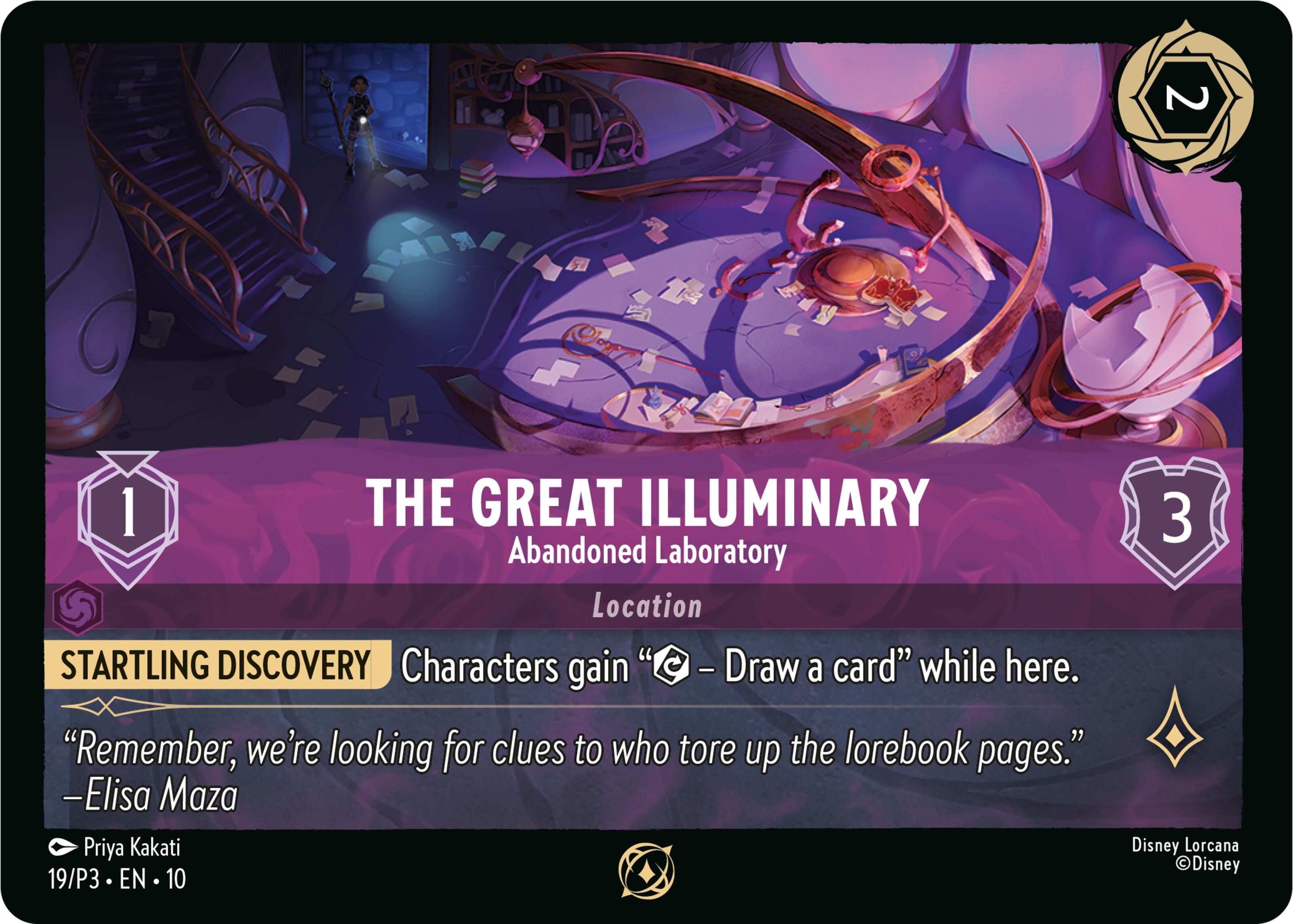 The Great Illuminary - Abandoned Laboratory (19) [Promo Cards] | Cards and Coasters CA