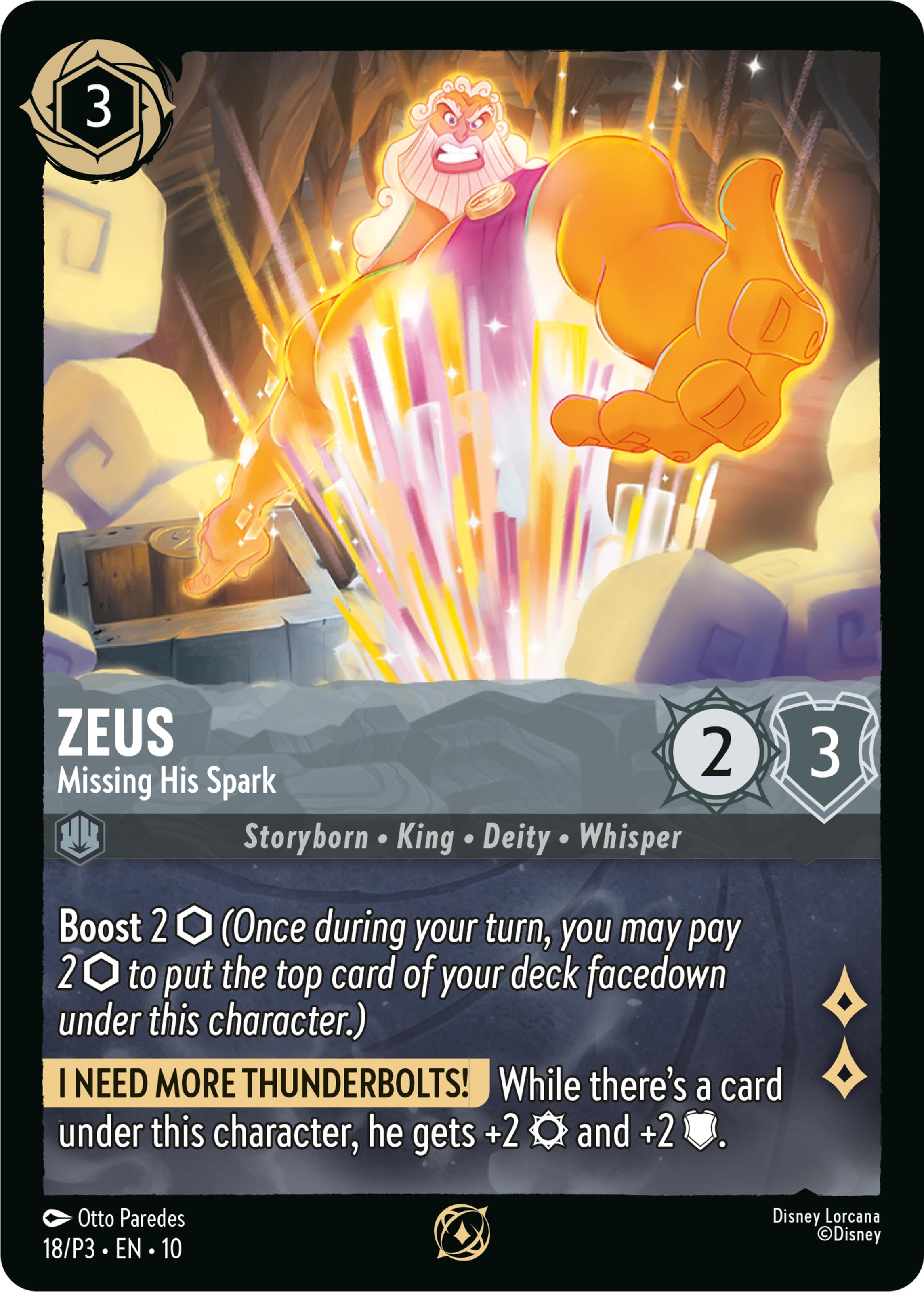 Zeus - Missing His Spark (18) [Promo Cards] | Cards and Coasters CA