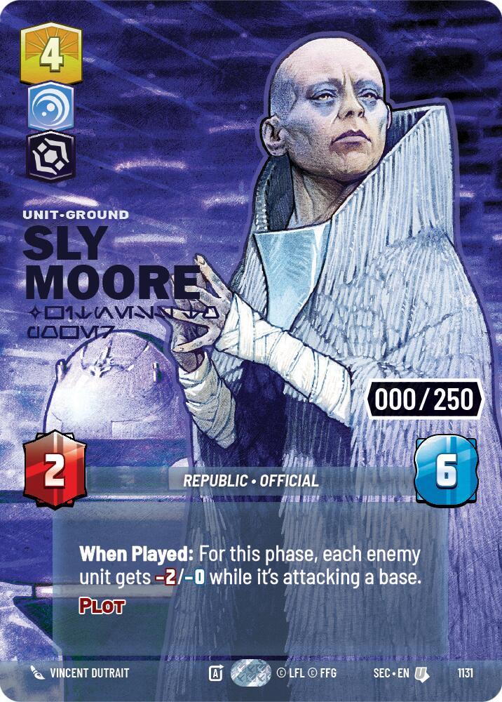 Sly Moore - Witness to Power (Serialized) (1131) (1131) [Secrets of Power] | Cards and Coasters CA