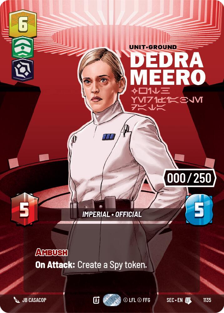 Dedra Meero - With Verifiable Data (Serialized) (1135) (1135) [Secrets of Power] | Cards and Coasters CA