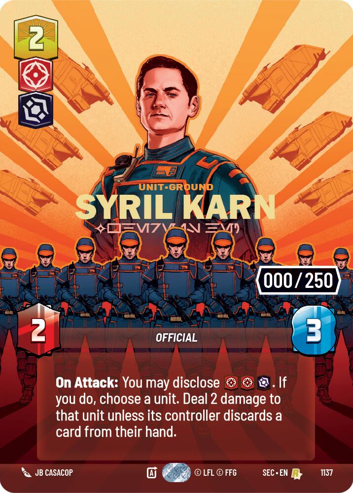 Syril Karn - Where Is He? (Serialized) (1137) (1137) [Secrets of Power] | Cards and Coasters CA