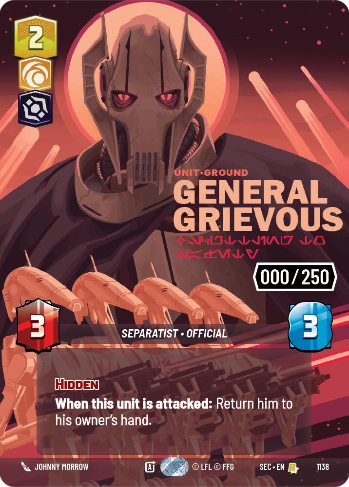 General Grievous - Scuttling to Safety (Serialized) (1138) (1138) [Secrets of Power] | Cards and Coasters CA