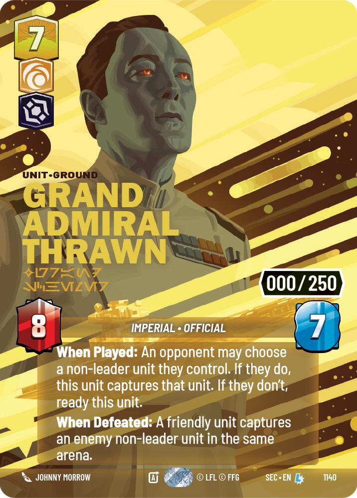 Grand Admiral Thrawn - Grand Schemer (Serialized) (1140) (1140) [Secrets of Power] | Cards and Coasters CA
